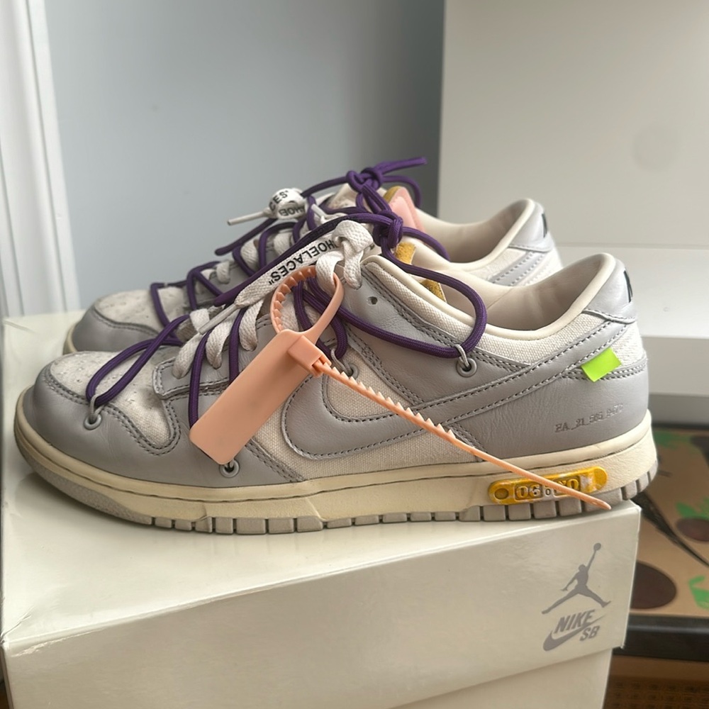 Nike dunk lot 6 off white size 10